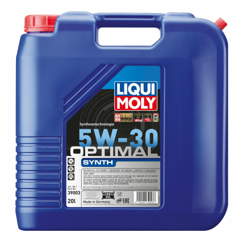 39003 LiquiMoly НС-синт. мот.масло Optimal HT Synth 5W-30 A3/B4 (20л) - 20 л
