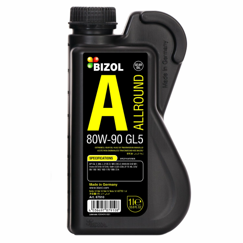 87910 BIZOL Мин. тр.масло Allround Gear Oil GL5 80W-90 GL-5 (1л) - 1 л