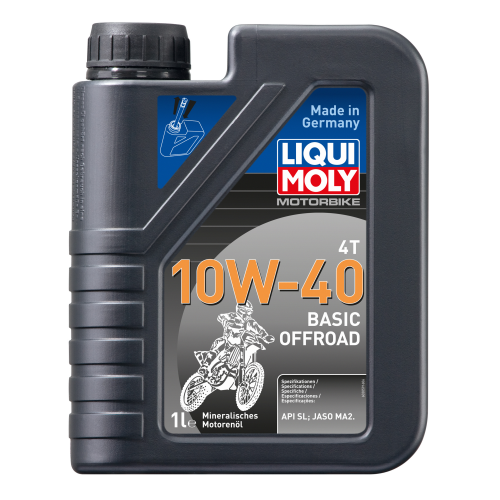 3059 LiquiMoly Мин. мот.масло д/4-т.мотоц. Motorbike 4T Basic Offroad 10W-40 SN Plus MA2 (1л) - 1 л