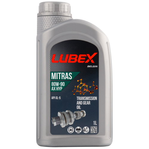 L020-0882-1201 LUBEX Мин. тр.масло MITRAS AX HYP  80W-90 GL-5 (1л) - 1 л