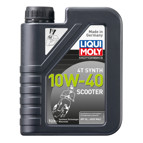 7522 LiquiMoly НС-синт. мот.масло д/скутеров Motorbike 4T Synth Scooter 10W-40 SN Plus MA2 (1л) - 1 л