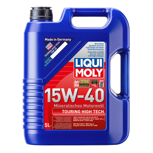 1862 LiquiMoly Мин. мот.масло Touring High Tech 15W-40 CG-4/SL A3/B4/E2 (5л) - 5 л 1862 LiquiMoly Мин. мот.масло Touring High Tech 15W-40 CG-4/SL A3/B4/E2 (5л) - 5 л