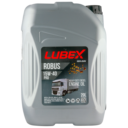 L019-0773-0020 LUBEX Мин. мот.масло ROBUS PRO 15W-40 CH-4/CI-4/SL A3/B4/E7 (20л) - 20 л