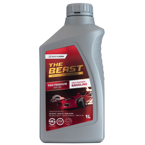 E0111L01U1 THE BEAST Синт-ое мот.масло PAO PREMIUM 0W-40 (1л) - 1 л
