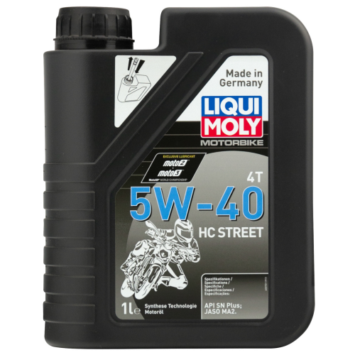 20750 LiquiMoly НС-синт. мот.масло д/4-т.мотоц. Motorbike 4T HC Street 5W-40 SN Plus MA2 (1л) - 1 л