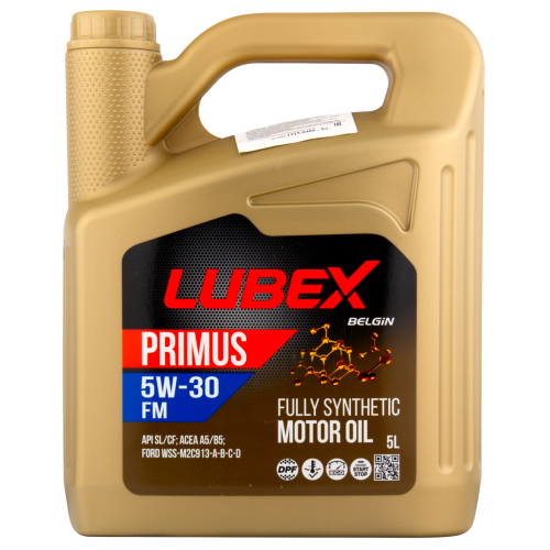 L034-1315-0405 LUBEX Синт. мот.масло PRIMUS FM 5W-30 CF/SL A5/B5 (5л) - 5 л